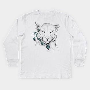 Poetic Cougar Kids Long Sleeve T-Shirt